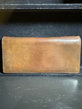 Paul Smith brown leather long wallet